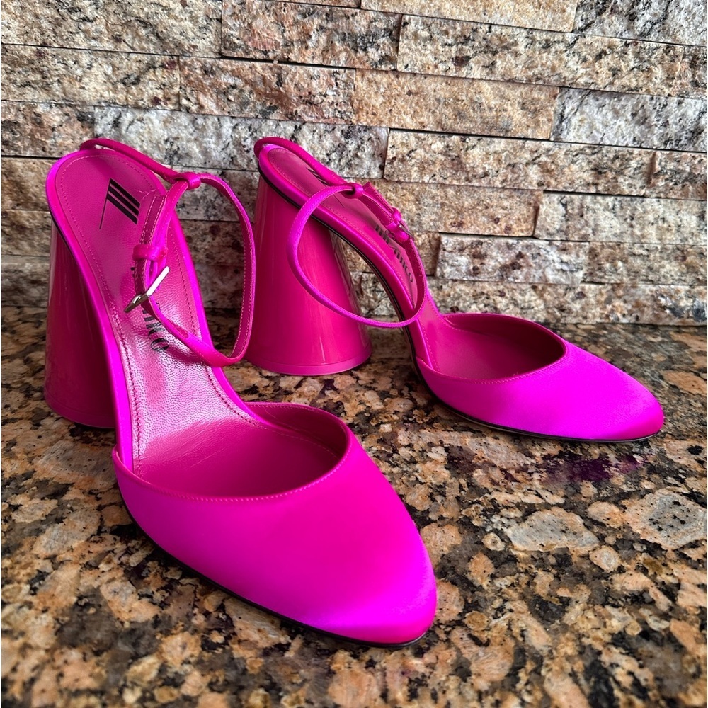 The Attico Luz fuchsia/pink sandals round heels - Picture 2 of 9